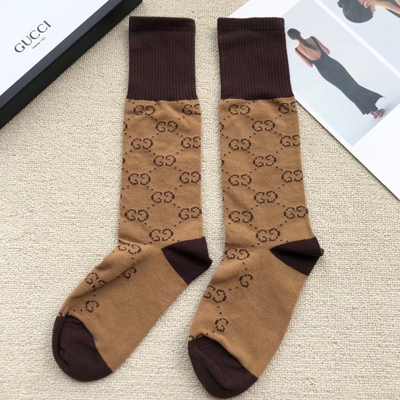 Love at first sight? ☆ Gucci GG Web Stripe Cotton Socks Replica gui60677