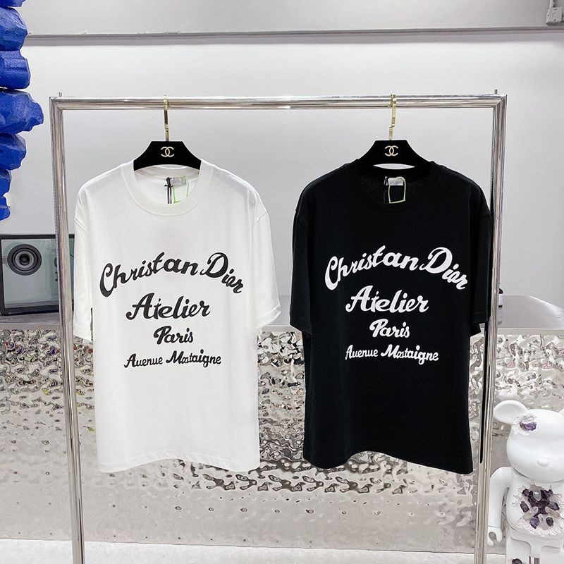 21AW new item ◆ High quality Dior T-shirt copy, simple, with embroidered logo, cotton jersey dep21203