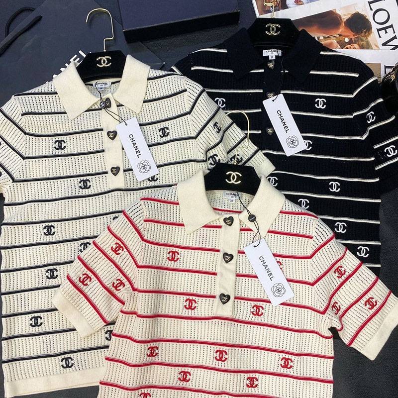 Very popular!! New color Chanel fake tops logo polo jersey 3 colors shp32045