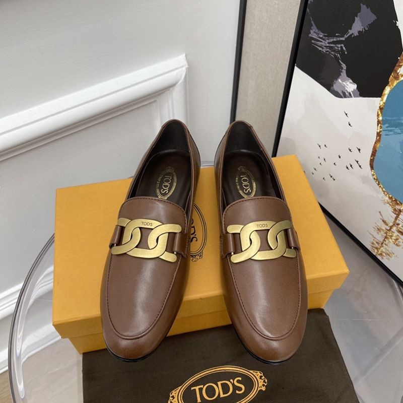 ◆Free shipping and customs tax included◆ TODS Kate leather loafers replica ton73371