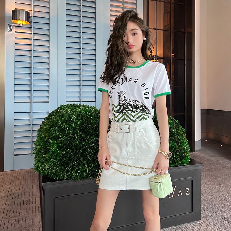 Rare color new 2022SS Dior signature T-shirt replica 223T18A4499X4804 Rare color new 2022SS Dior signature T-shirt replica 223T18A4499X4804