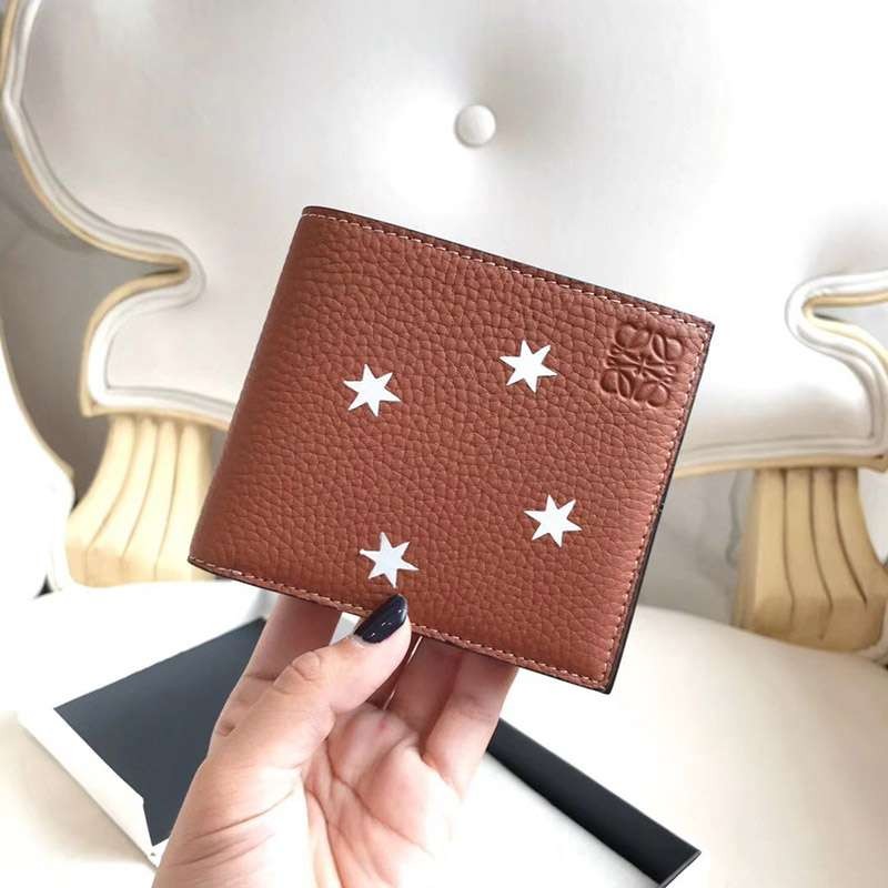 Free shipping, first come first served? Loewe Bifold Wallet Unisex Fake? Star log01129