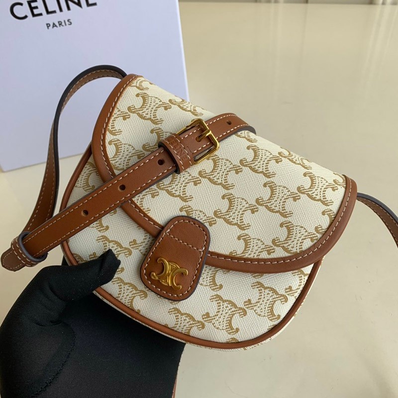 [Limited Color] Celine Shoulder Bag Replica Triomphe Canvas Mini Buzas 196702BZJ01BC