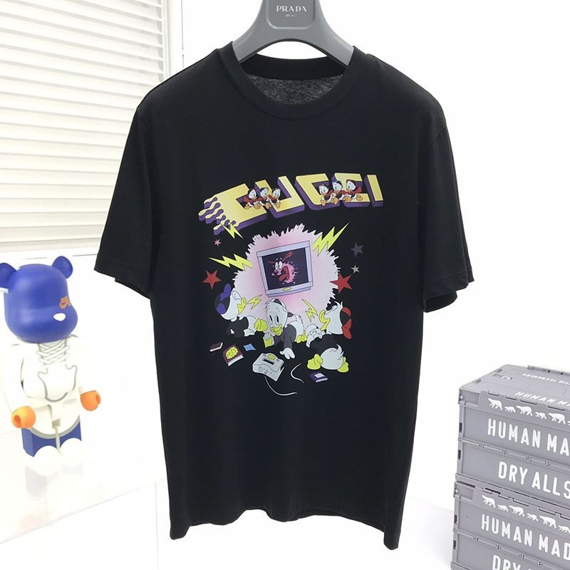 21-22AW☆Gucci x Disney collaboration? Donald illustration T-shirt replica? gus01969 21-22AW☆Gucci x Disney collaboration? Donald illustration T-shirt replica? gus01969