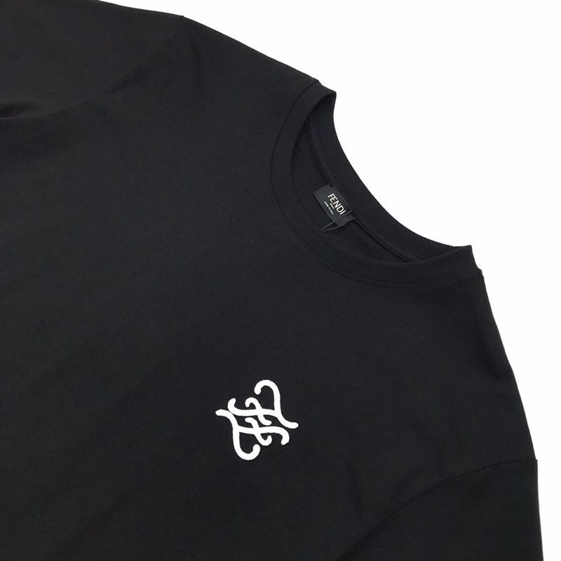 Sold out Fendi Crew Neck Logo Jersey T-Shirt Fake feo83973