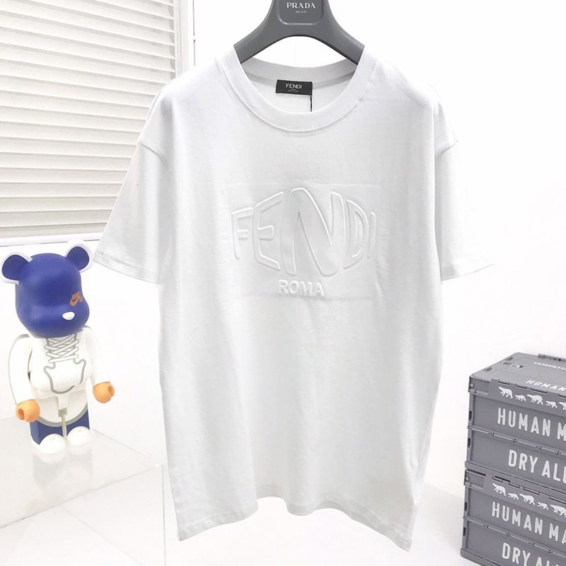 Super Hot Topic! Fendi Crew Neck Logo Jersey T-Shirt Fem98913 Super Hot Topic! Fendi Crew Neck Logo Jersey T-Shirt Fem98913