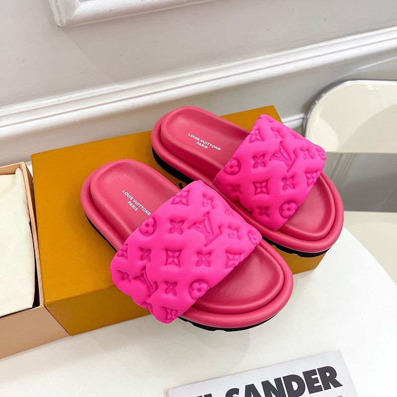 The rapidly growing popularity of Louis Vuitton ☆ Sandals Replica Monogram Velcro Strap Mules vuz55443