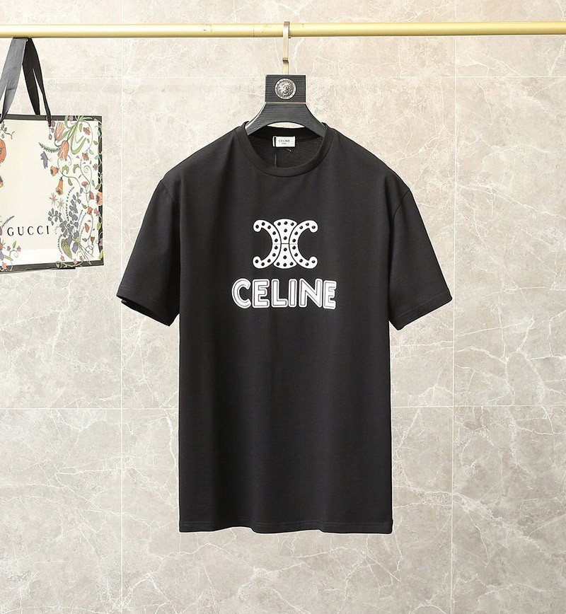 New item ☆ [CELINE] TRIOMPHE cropped T-shirt/cotton fake 2X871501F
