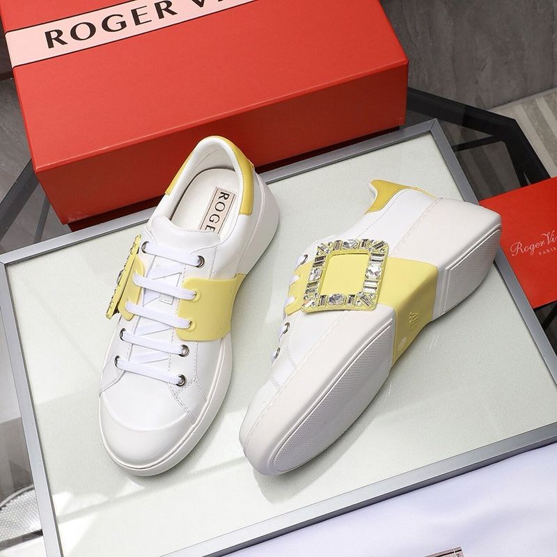 No. 1 in cumulative sales! [Roger Vivier] Viv Skate Glitter Leather Sneakers Replica rod10678