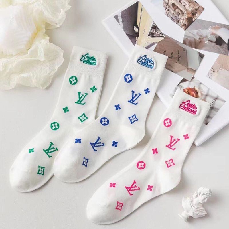 Lowest price challenge Louis Vuitton socks set replica all 3 types vud06070