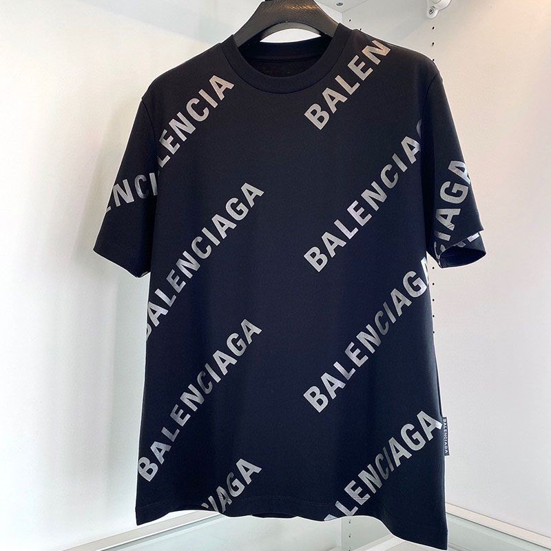 Lowest price challenge Balenciaga ALLOVER SPORTY LOGO FIT Fake T-shirt bac98825