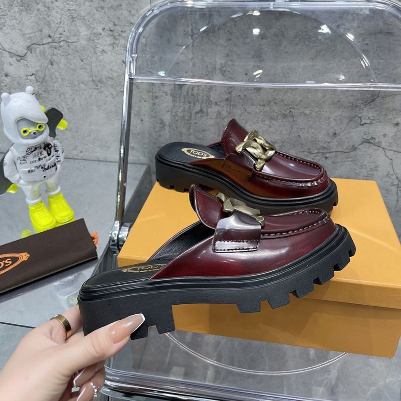 ☆Super popular☆ [Tax/shipping included] Tod's replica double T leather mules tol18042