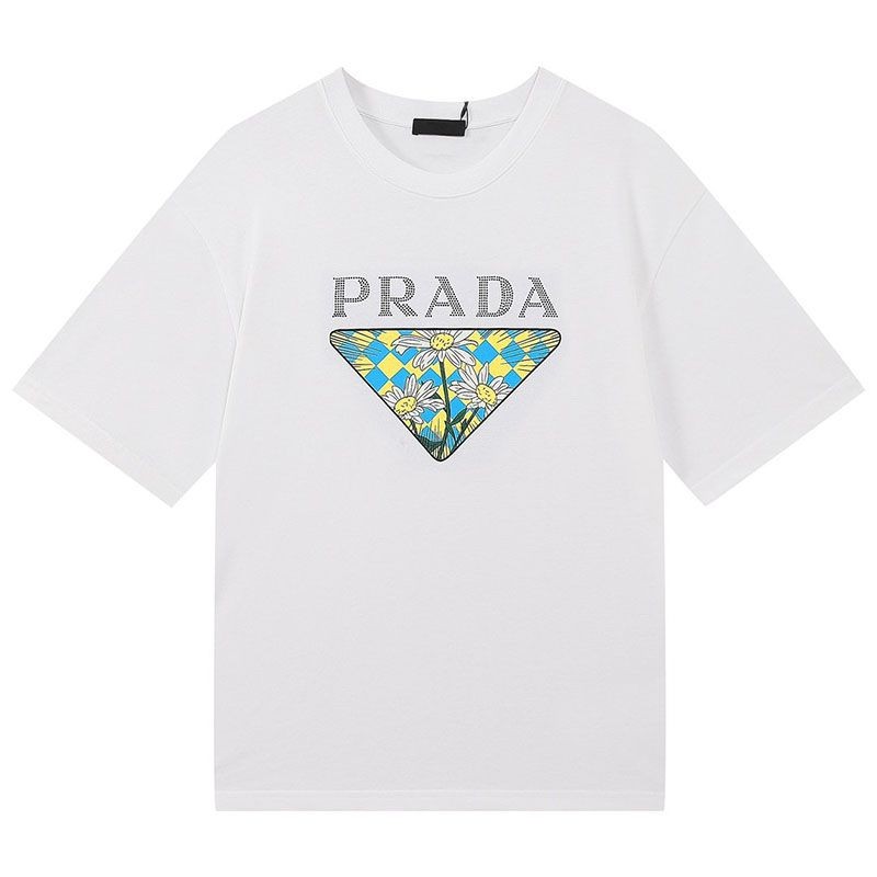 Classic Prada logo cotton T-shirt replica pub13693