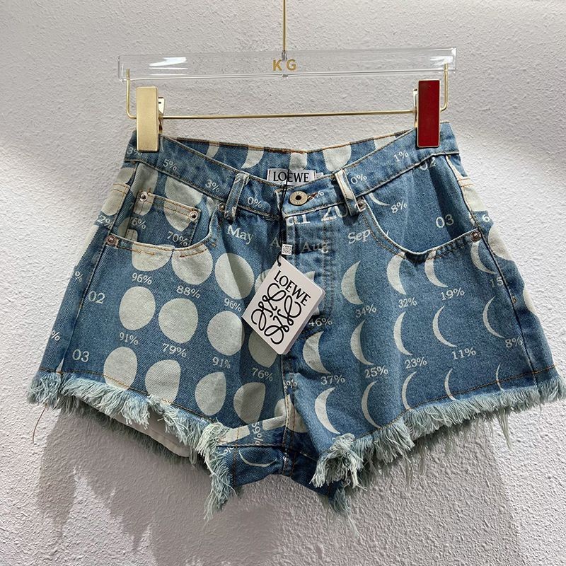 No. 1 in cumulative total sales! [LOEWE] PAULAS IBIZA Moon Print Short Denim Imitation los21639