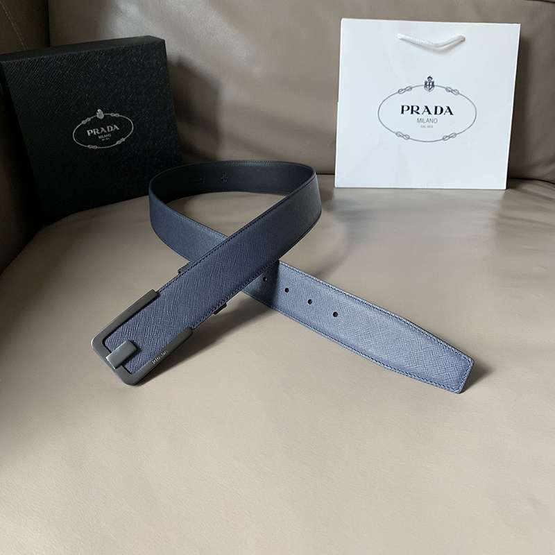 Very popular!! New color Prada reversible belt replica 4.0cm puw32025