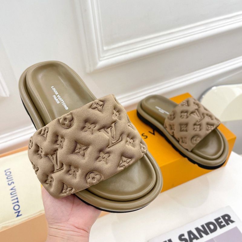 Sold out Louis Vuitton Sandals Replica Monogram Velcro Strap Mules vub84104