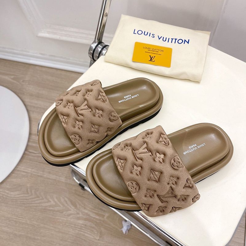 Sold out Louis Vuitton Sandals Replica Monogram Velcro Strap Mules vub84104