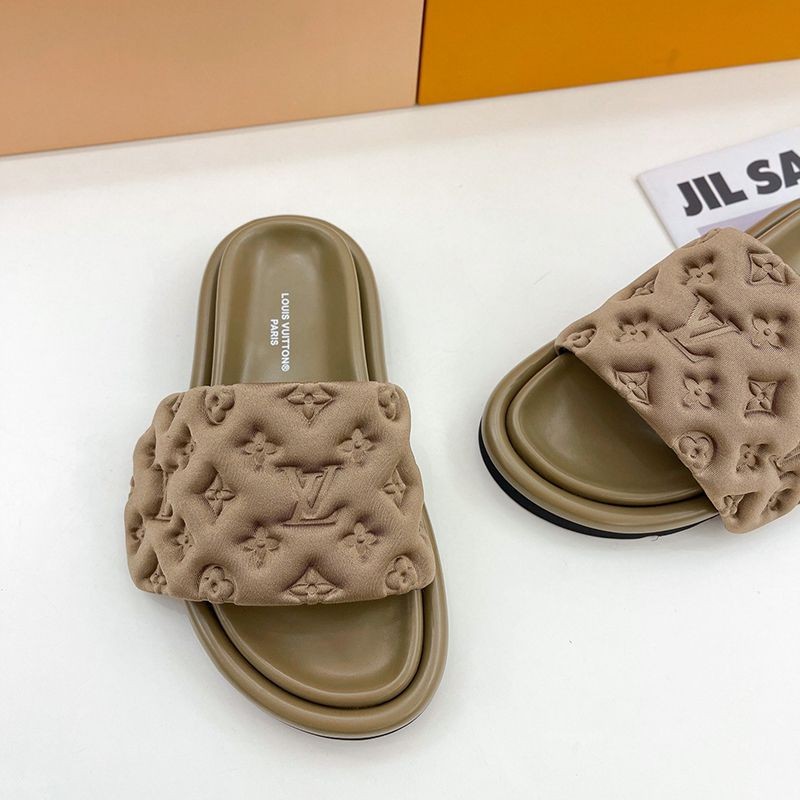 Sold out Louis Vuitton Sandals Replica Monogram Velcro Strap Mules vub84104
