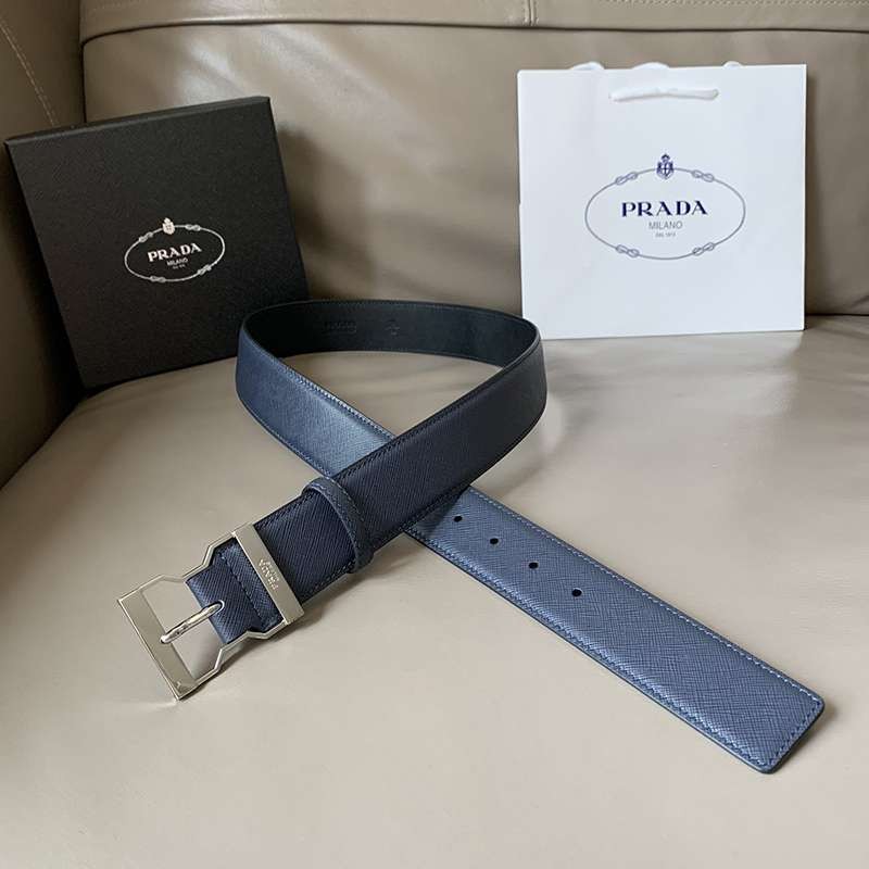 Rare 21AW! Prada reversible belt replica 4.0cm pux23106