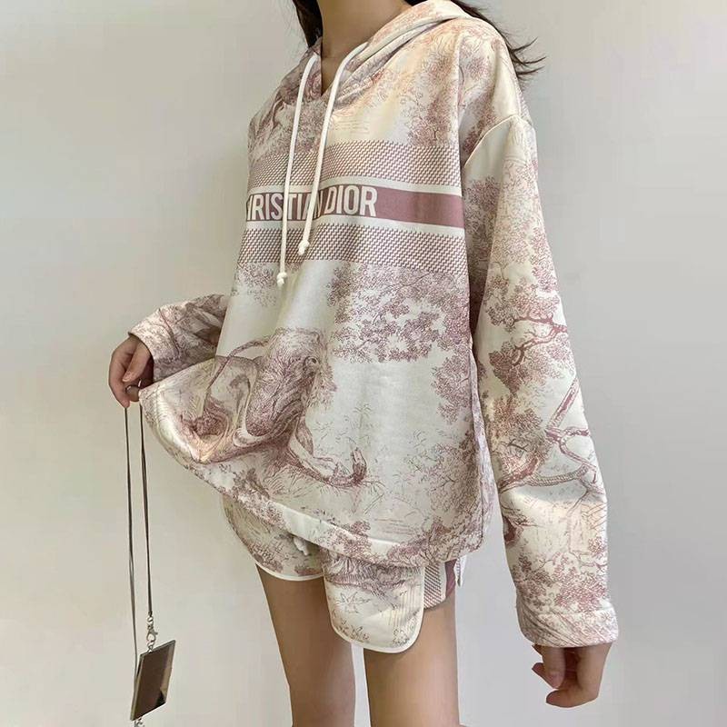 Buy 1, get 1 free ☆ Dior fake CHEZ MOI sweatshirt top and bottom set deq59835