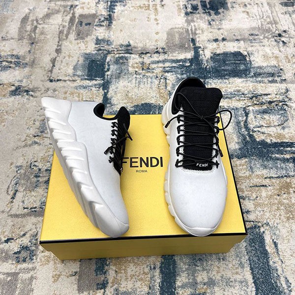 Sold out Fendi Knit Socks Sneakers Replica White fes87548