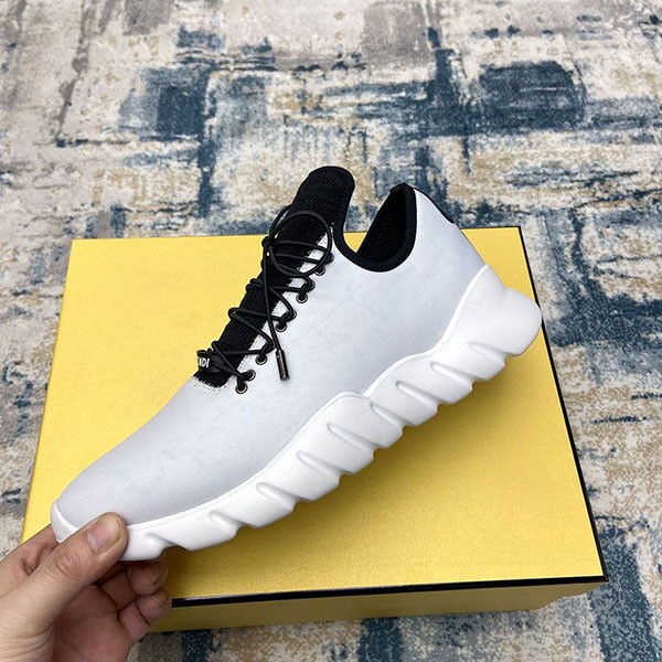 Sold out Fendi Knit Socks Sneakers Replica White fes87548