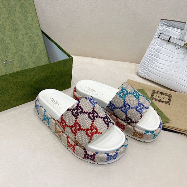 New Spring Collection Gucci Women's Platform Slide Sandals Replica guu38207 New Spring Collection Gucci Women's Platform Slide Sandals Replica guu38207