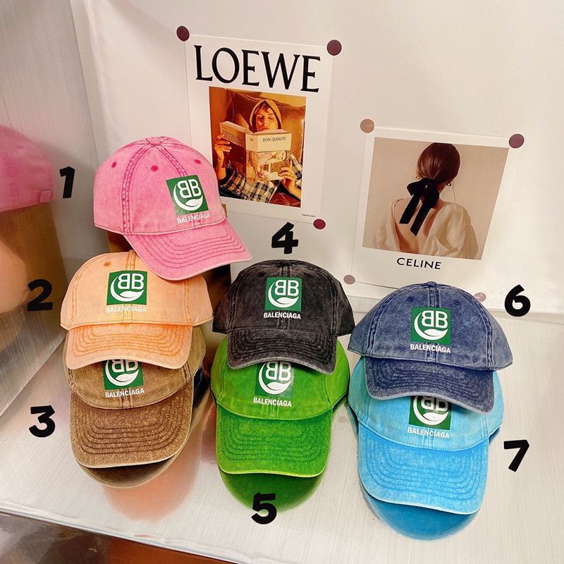 Hard to find Balenciaga logo embroidered organic cotton drill cap, imitation, 7 colors, ban00646 Hard to find Balenciaga logo embroidered organic cotton drill cap, imitation, 7 colors, ban00646