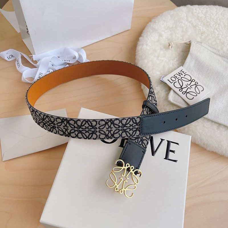 New limited edition [LOEWE] Braided Anagram Belt, super cheap, 4.0cm lol03032