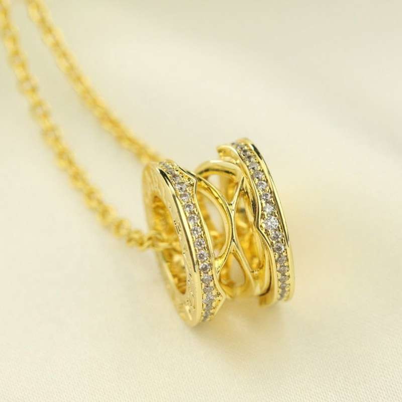 ★Popular in Japan! Cute Bulgari B.zero1 fake diamond necklace S360 Bub83784