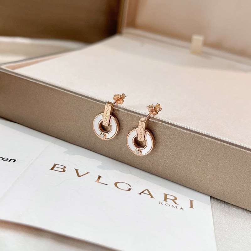 Sold out soon! First come, first served? Bulgari 18K Yellow Gold Earrings Fake Buj61233