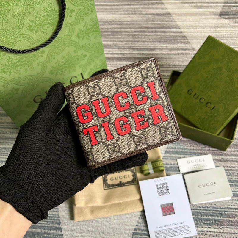 Very popular: Gucci HACKER bi-fold coin wallet replica gur60870