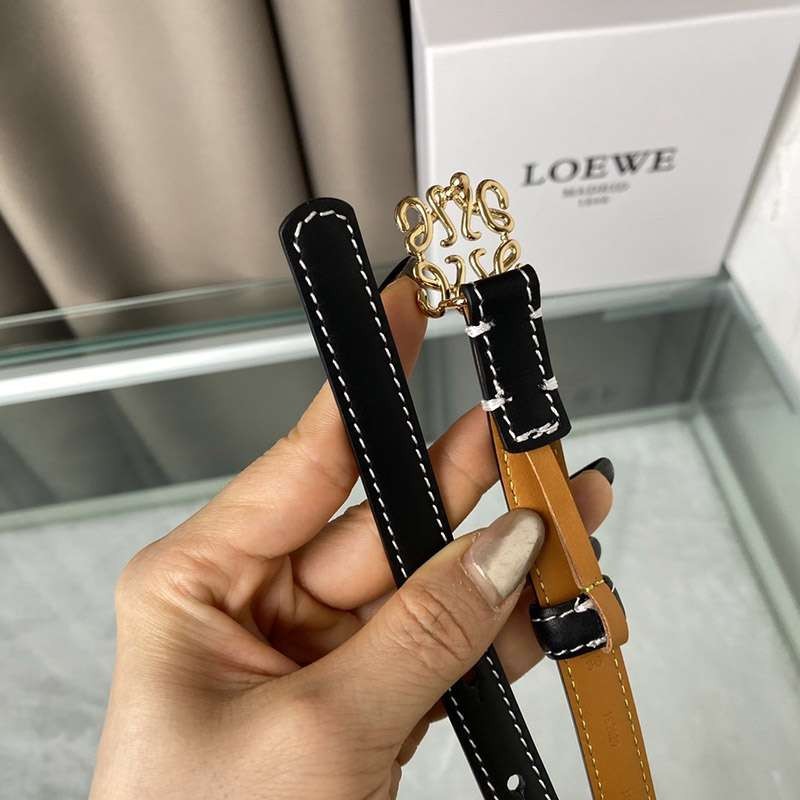 Love at first sight? [Popular item] Loewe calf leather Anagram belt, cheap, 1.5 cm, loe90764