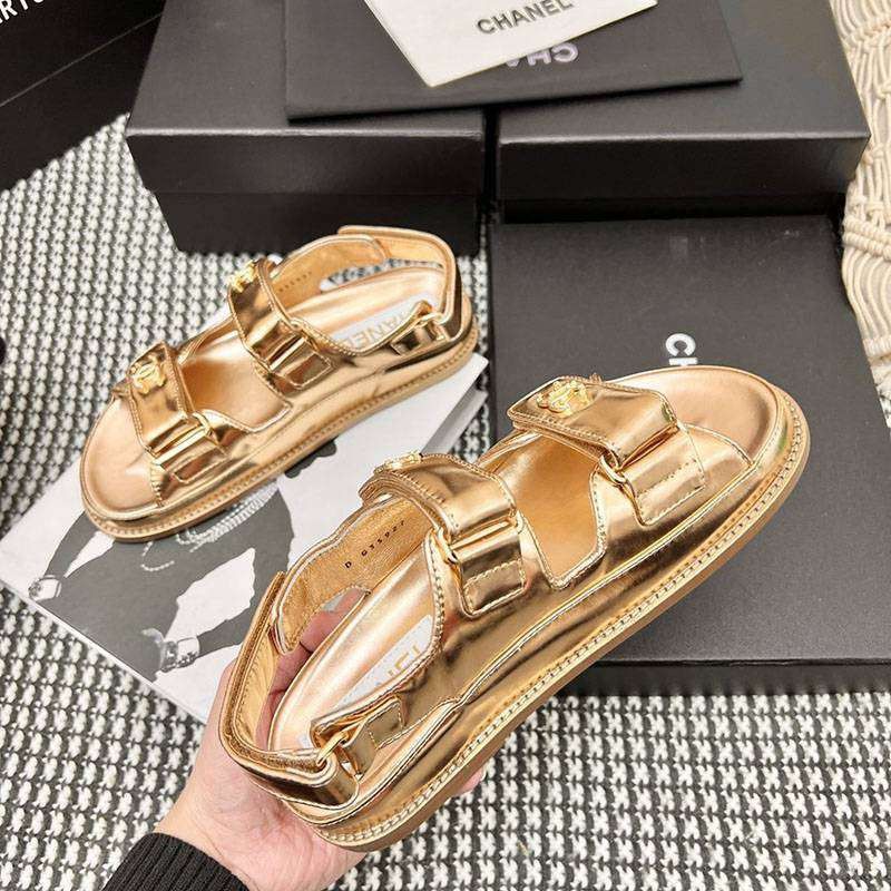 Best Price Challenge Chanel Calfskin Sandals Replica shc91652
