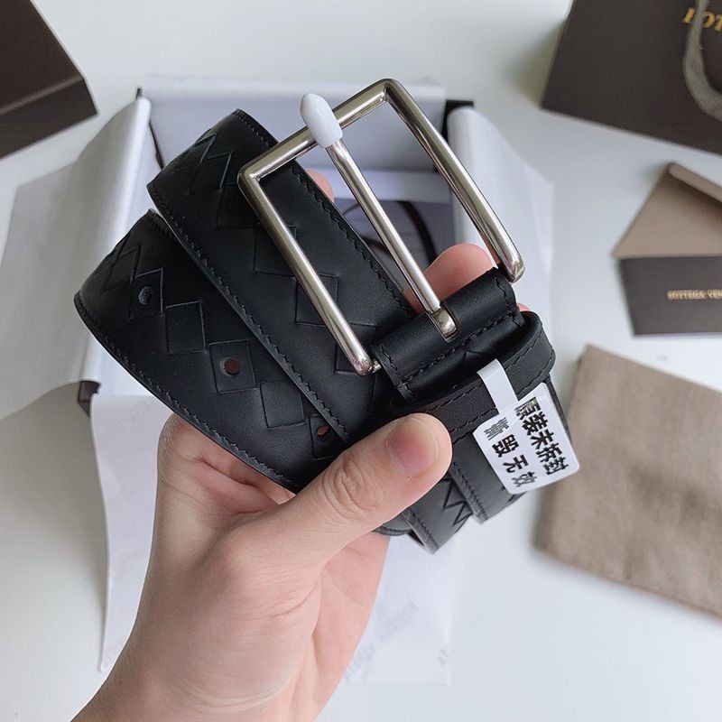 The hottest topic! Bottega Veneta Intrecciato Leather Belt 35mm Replica boe80706