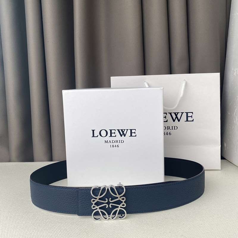 ★Popular in Japan! [Loewe Replica] Calf Leather Anagram Buckle Reversible Belt lol34129