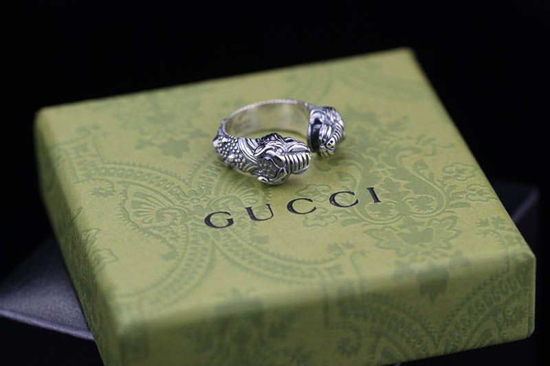 Very popular Gucci tiger head replica silver ring *Great gift idea 12mm gux37839