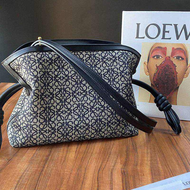Classic New Loewe Flamenco Mini (Anagram Jacquard & Calfskin) lom26451