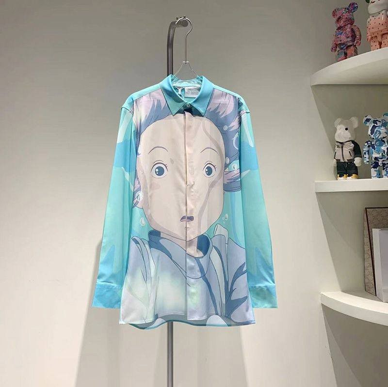 New Spring Items Loewe x Spirited Away Chihiro Shirt Replica Cotton lob99991