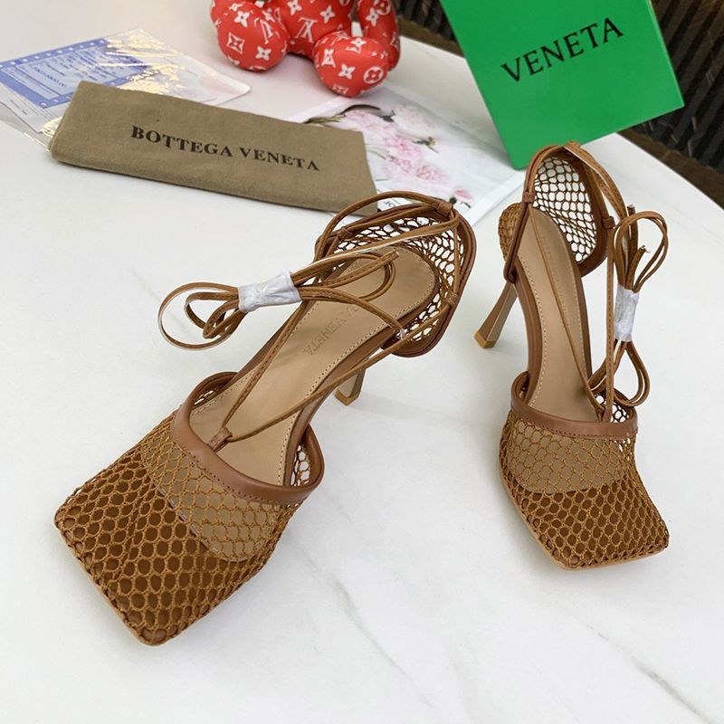 [Not available in Japan] Bottega Veneta stretch sandals 9cm lambskin fake boj11695