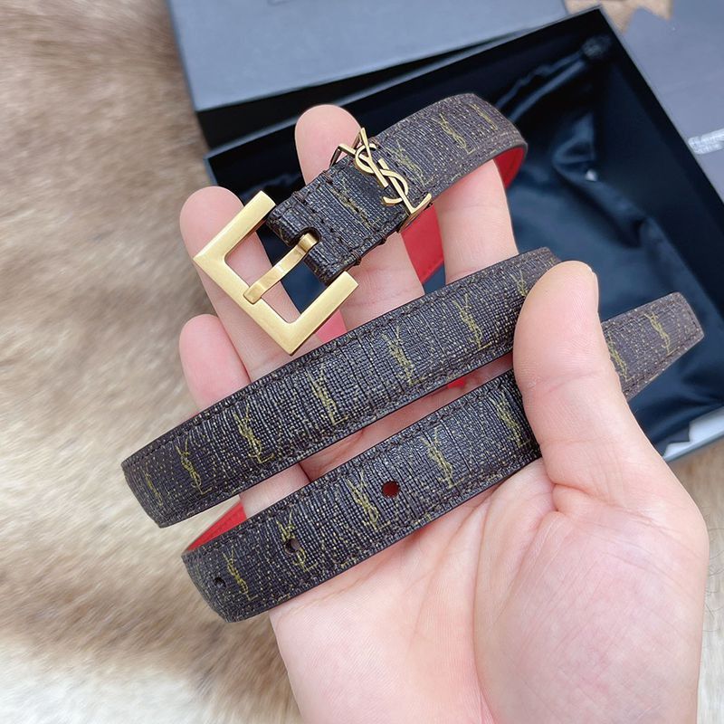 Not available in Japan Replica Saint Laurent Monogram Narrow Belt 20mm Saq71343