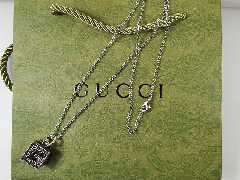 [Not available in Japan] Gucci necklace replica silver men's guo21233