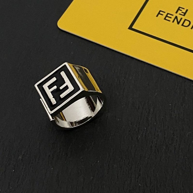 Free shipping and immediate delivery Fendi FF logo ring replica 7AJ213F1N