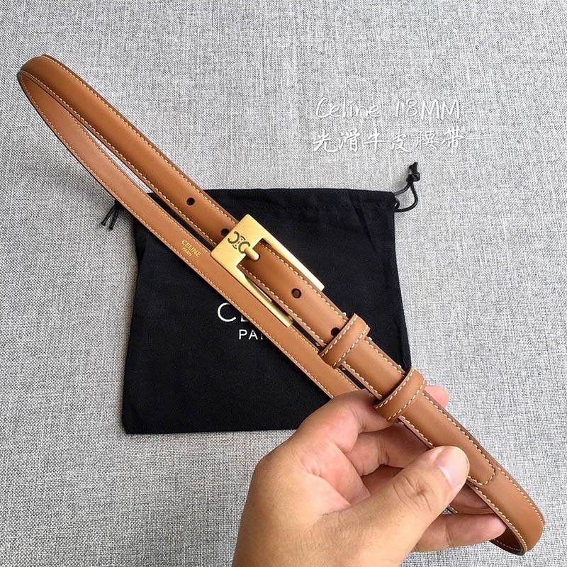 New for Spring/Summer [Celine] Triomphe Belt in Natural Calfskin Tan Cev99637