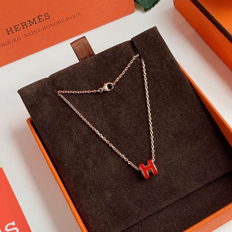 Hard to find Hermes ★ Pop H ★ Pendant Pop H Rose Gold Copy era26923