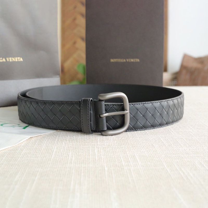 21-22AW Bottega Veneta Intrecciato Leather Belt Replica 40mm bor56481