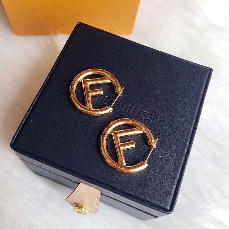 New Spring Collection Fendi Earrings Gold Silver Rose Pink Replica fep41910