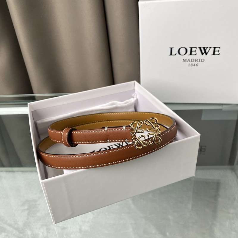 Spring/Summer New Arrivals [Loewe] Calf Leather Anagram Belt Replica 1.5 cm lov26203