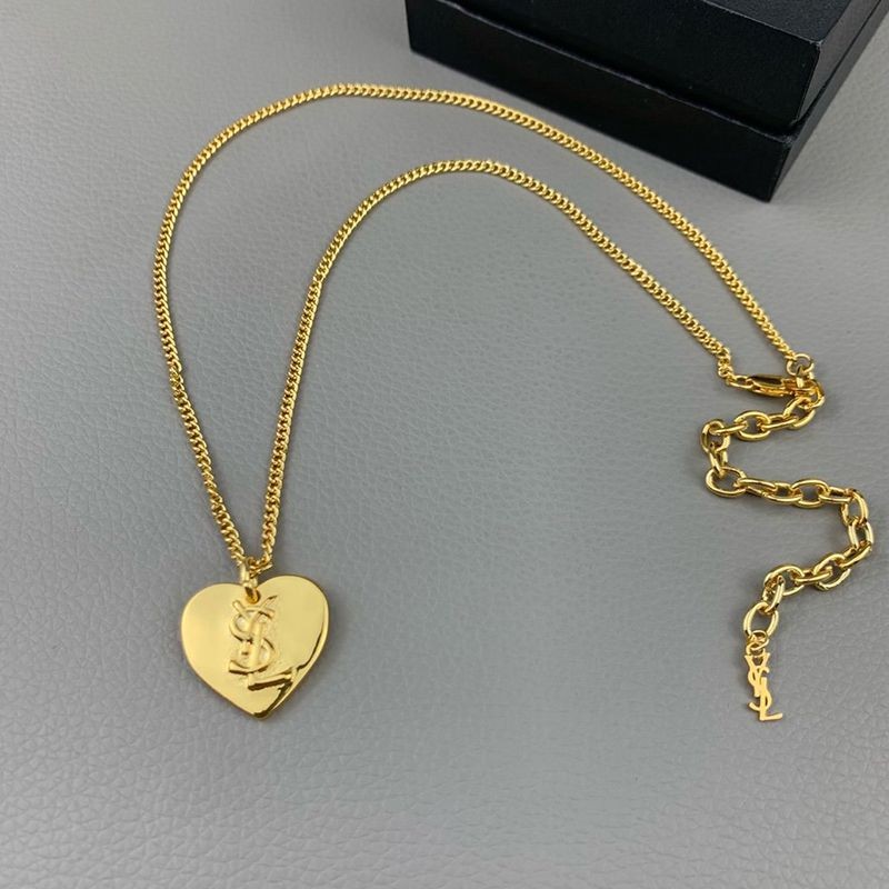 [Quick delivery] Saint Laurent mini heart pendant necklace replica Sab86729