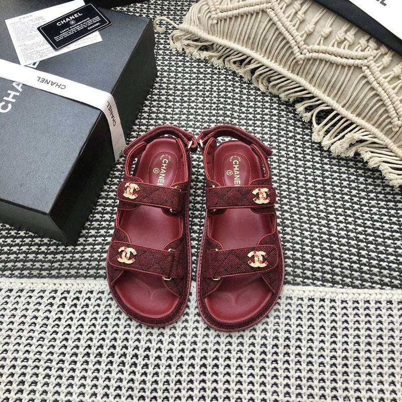 Sold out Chanel replica knit sandals shg21180